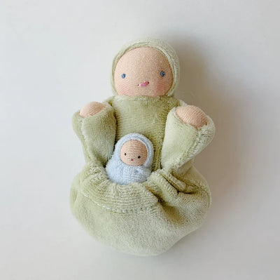 Fairyshadow Pocket Mama Waldorf Doll, Pastel Green