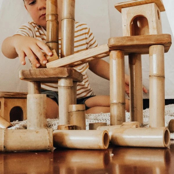 Q Toys Bamboo Building Set with Houses
