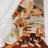 Q Toys Bamboo Building Set with Houses · view 3