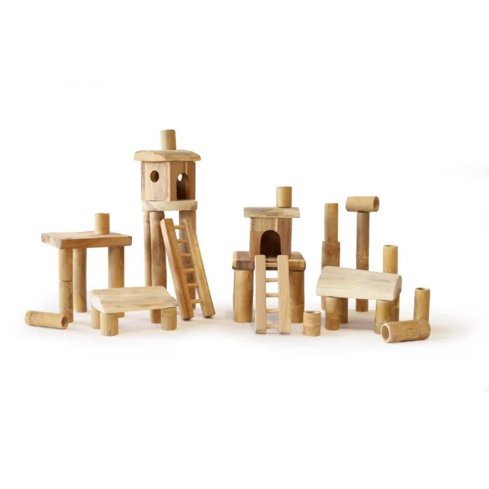 Q Toys Bamboo Building Set with Houses