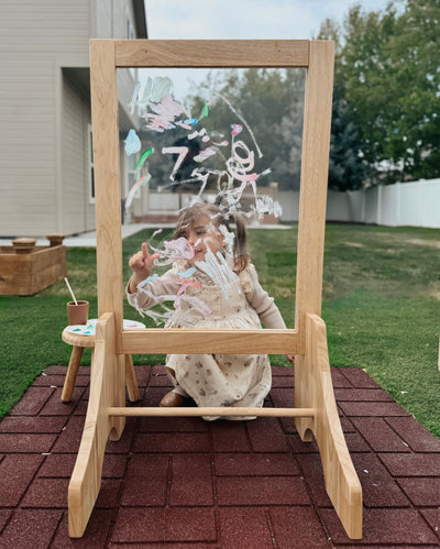 Sale Q Toys Toddler Wooden Perspex Easel