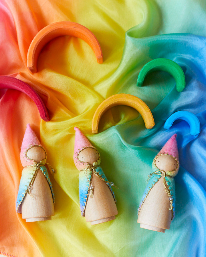 Rainbow Wooden Gnome