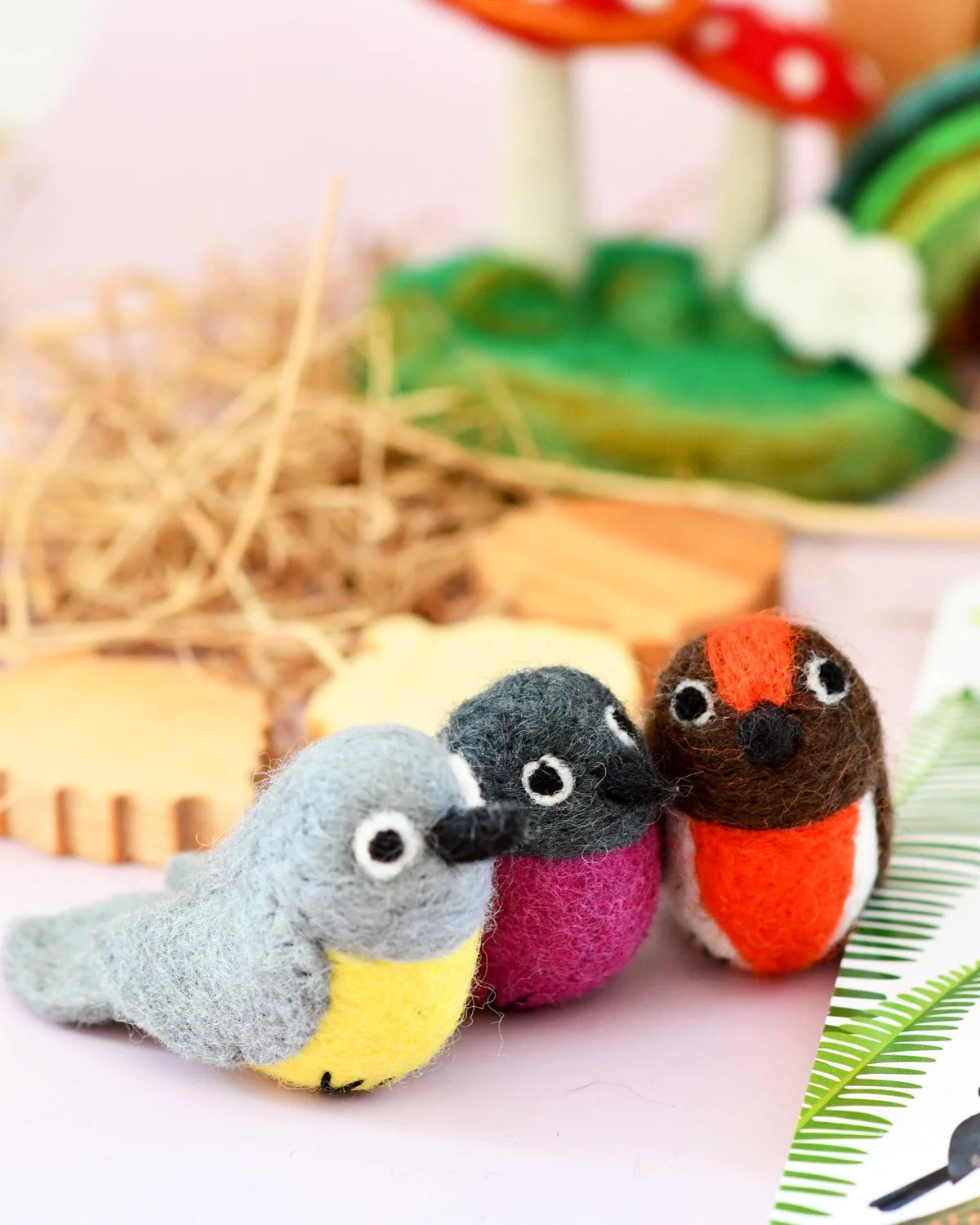 Sale Felt Australian Robins, Set of 3