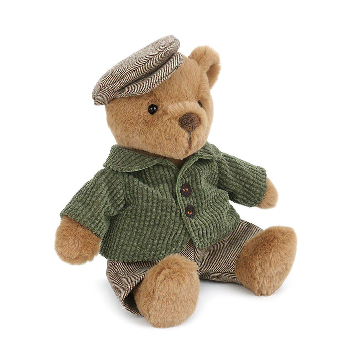 Mon Ami Bernard Bear plush toy in a corduroy jacket and beret
