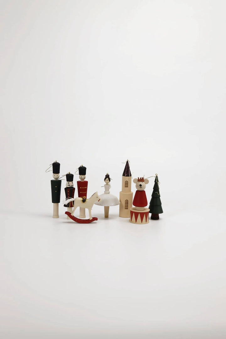 Sale Sabo Concept Wooden Christmas Ornaments – Nutcracker, Ballerina, Mouse King &amp; Soldiers (9-Piece Set)