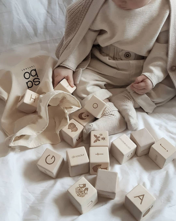 Sabo Concept Alphabet Blocks, Natural