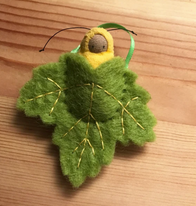 Pre-Order Fairyshadow Spring Green Leaf Ornament (Ships in early September)