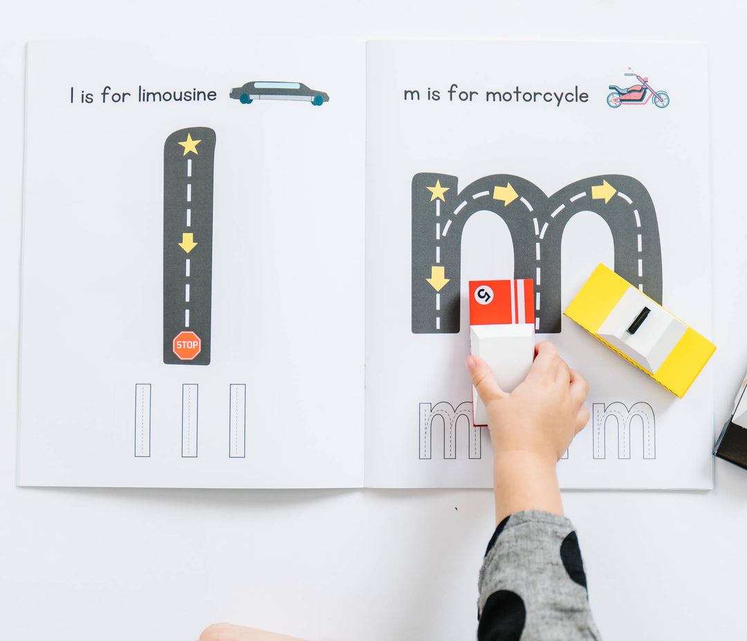 Road Trace Activity Book: Alphabet &amp; Numbers Learning