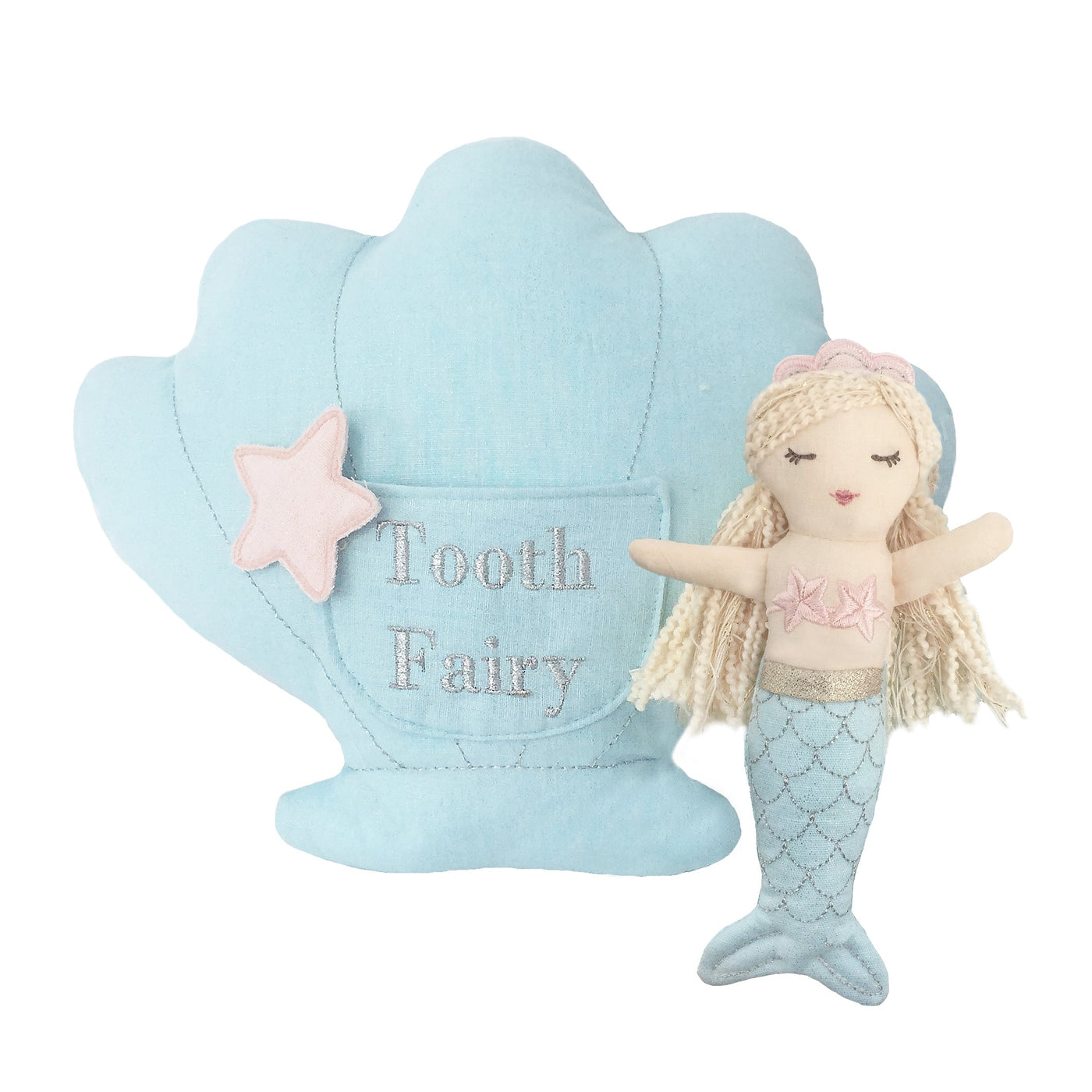 Mimi Mermaid Tooth Fairy Pillow and Doll Set