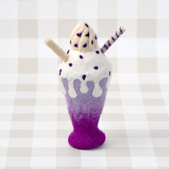 Felt Blueberry Milk Shake Play Food