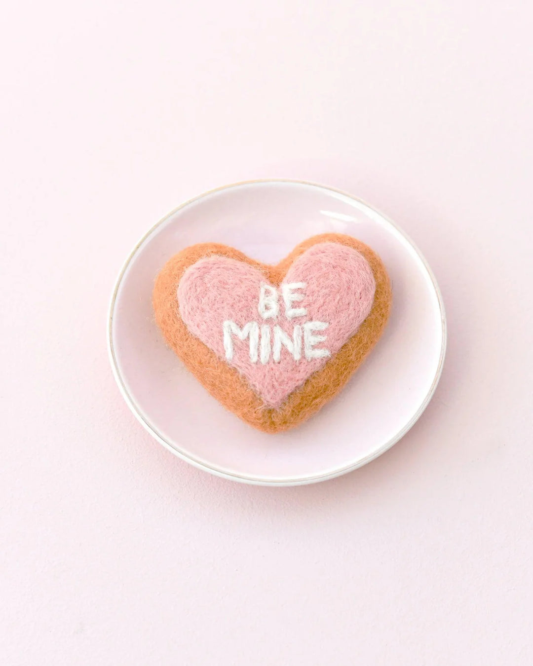 Felt "Be Mine" Heart Icing Cookie