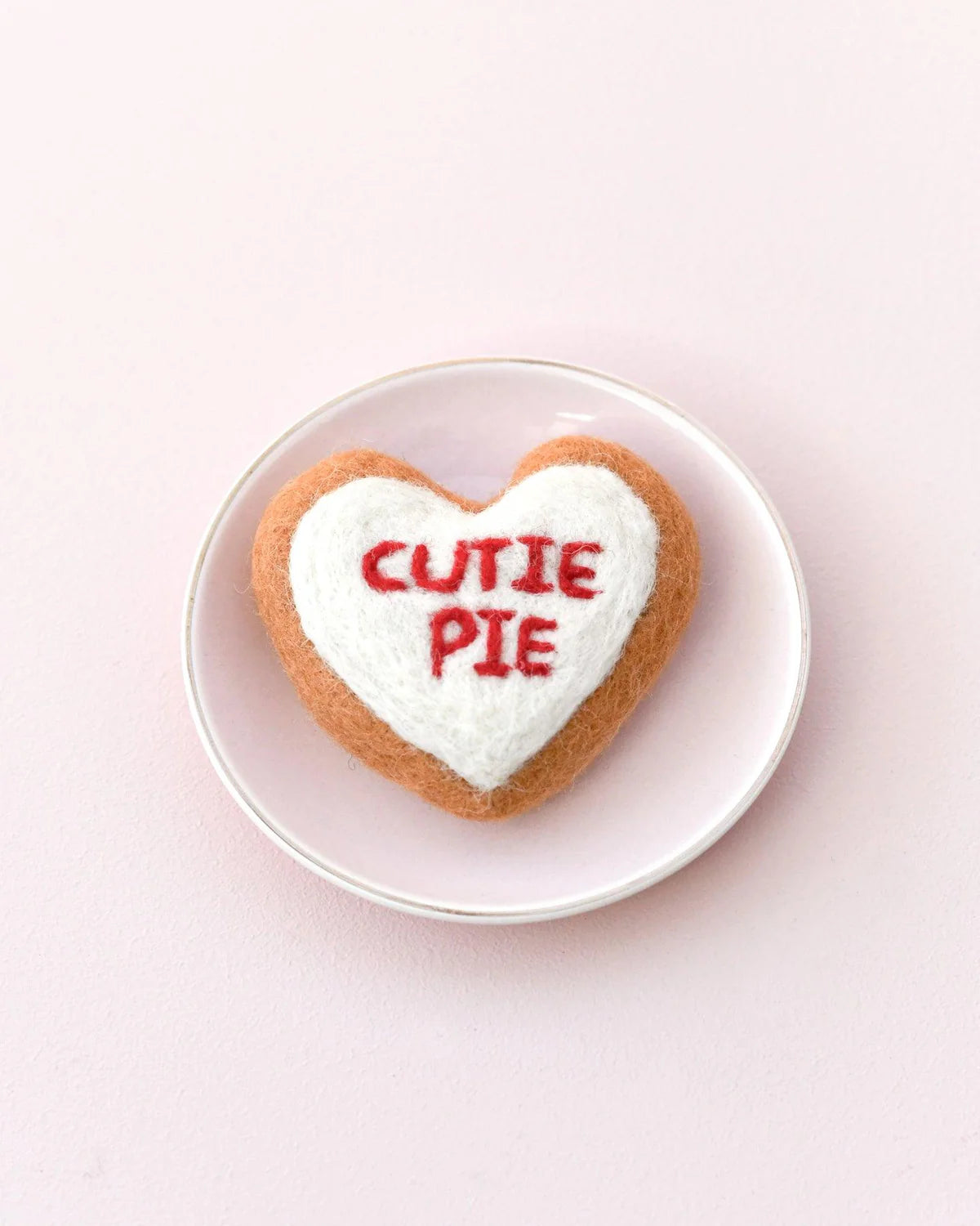 Pre-Order Felt "Cutie Pie" Heart Icing Cookie (Ships in late January)