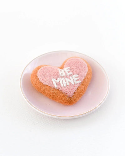 Pre-Order Felt "Be Mine" Heart Icing Cookie (Ships in late January)