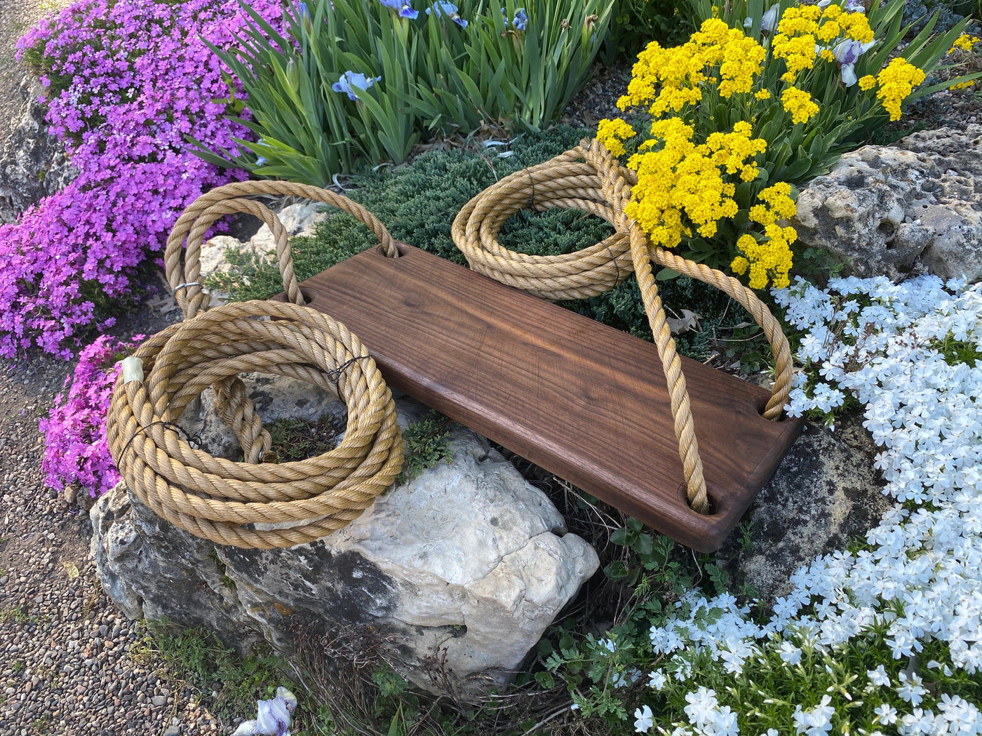 Walnut Stained Classic Bench Swing