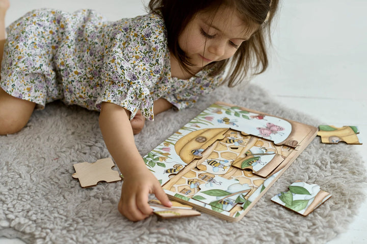 Where Honey Bees Live Wooden Puzzle
