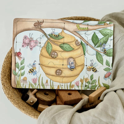 Where Honey Bees Live Wooden Puzzle