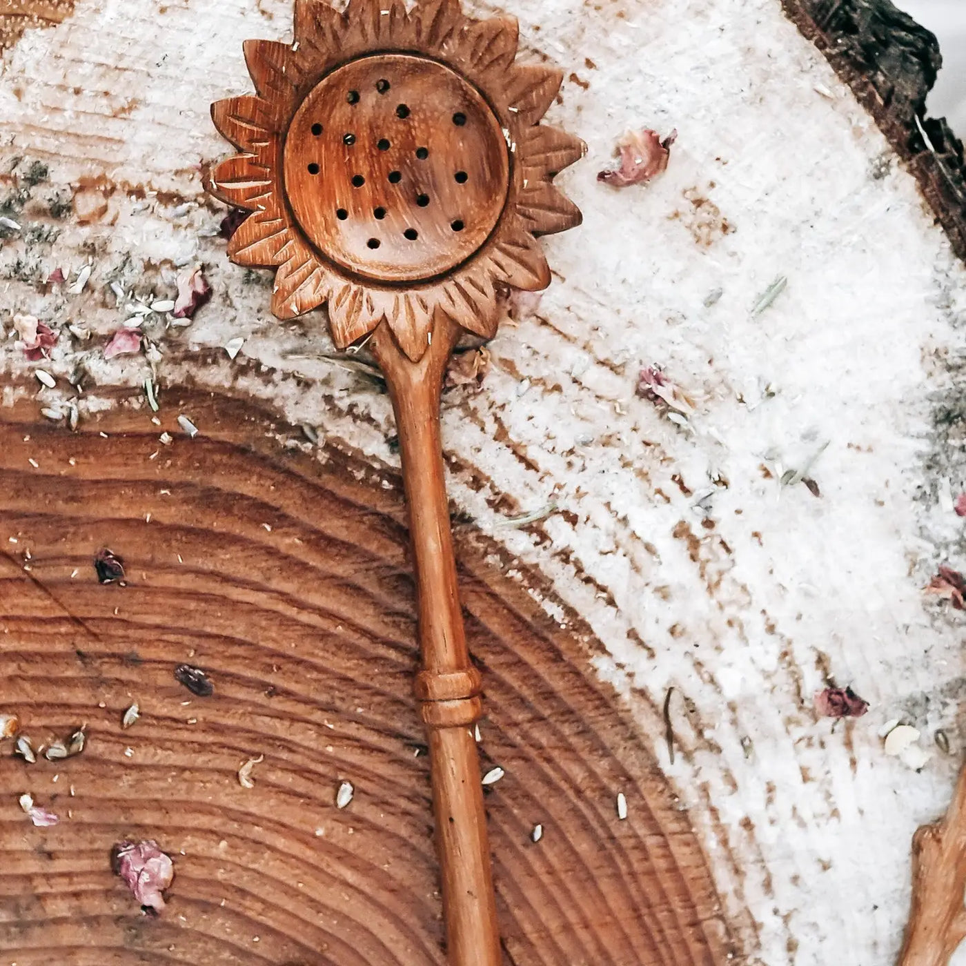 Wild Mountain Child Sunflower Slotted Spoon