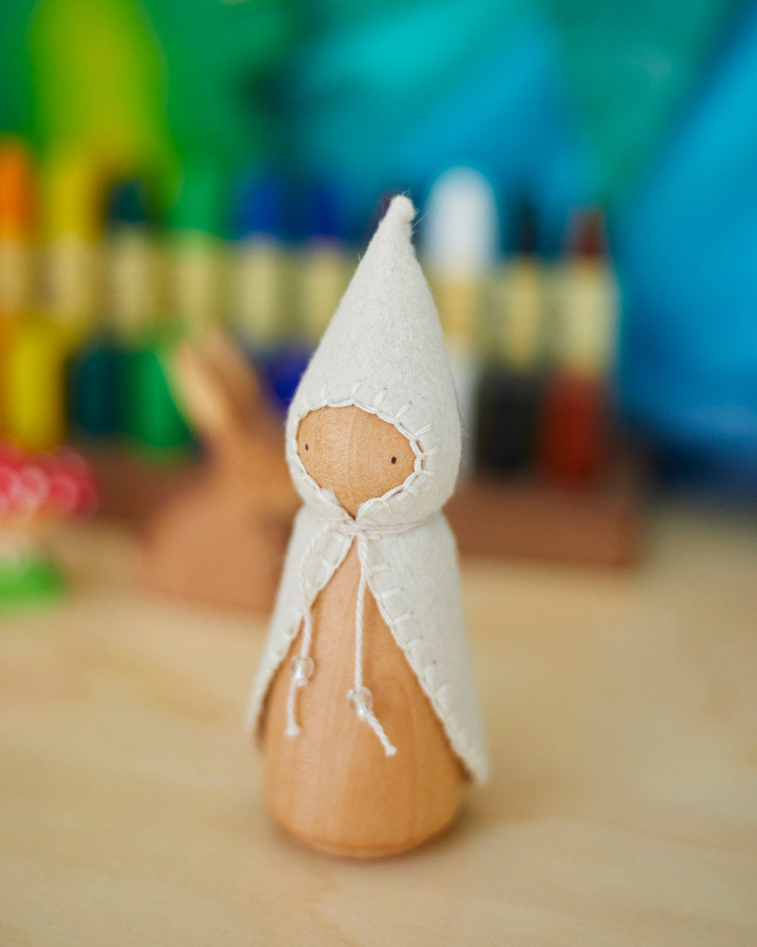 White Wooden Gnome