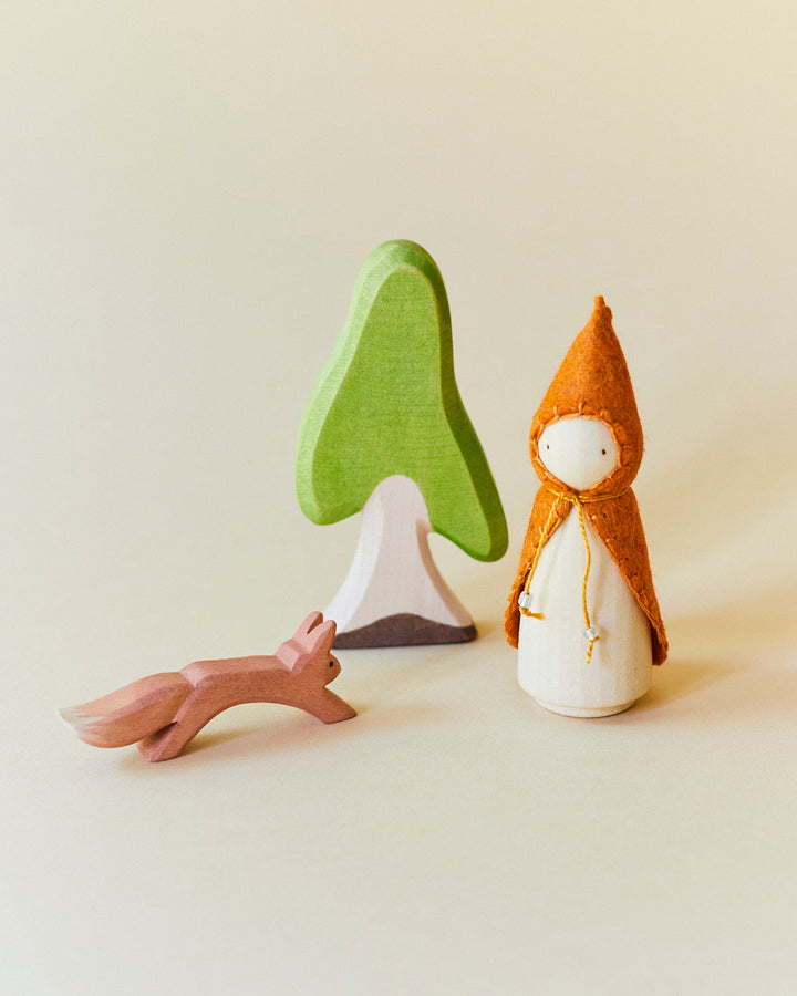 Orange Wooden Gnome