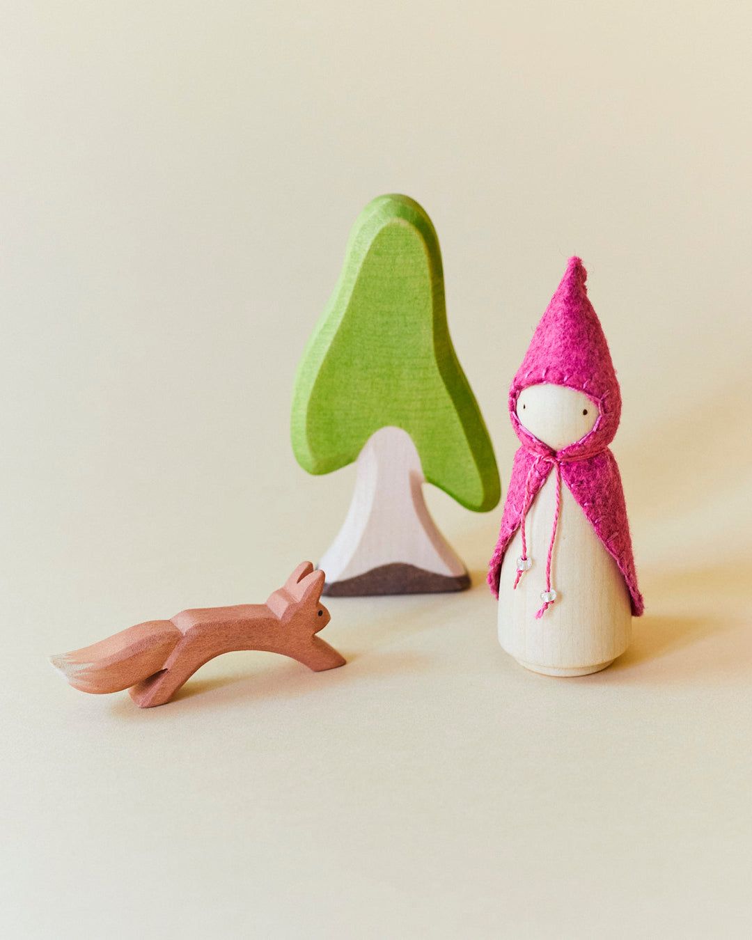 Pink Wooden Gnome