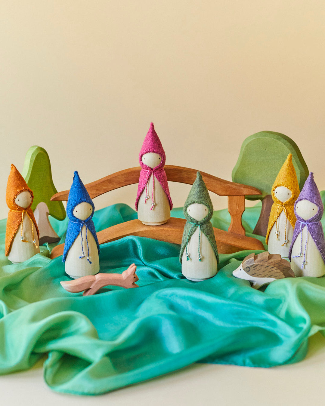 Orange Wooden Gnome