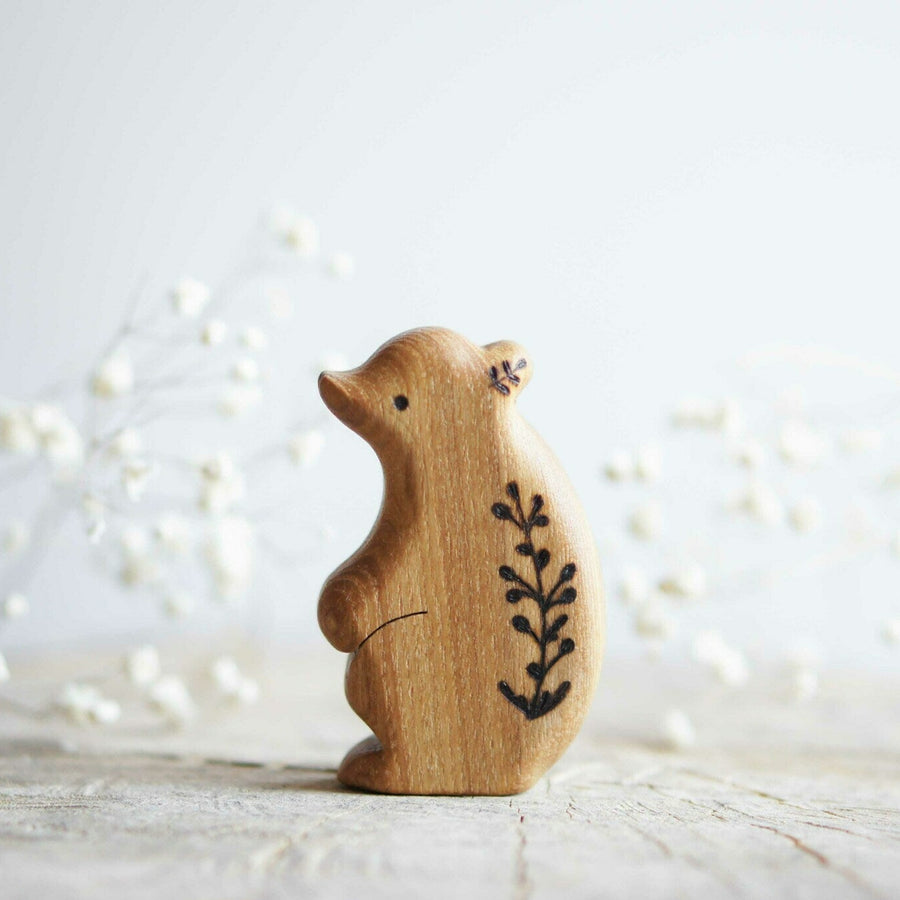 Wooden Baby Bear, Standing