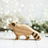 Wooden Baby Raccoon, Standing · view 1