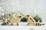 Wooden Baby Raccoon, Standing · view 2