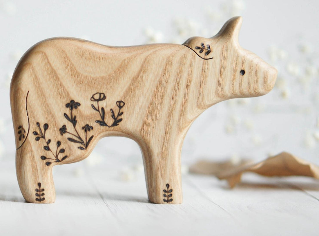 Wooden Cow, Floral