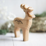 Wooden Stag Toy, a hand-carved wooden toy by Tiny Fox Hole. · view 3