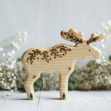 Wooden Moose Toy, a hand-carved wooden toy by Tiny Fox Hole. · view 2