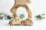 Wooden bunny twins announcement puzzle by Tiny Fox Hole (view 3) · view 3