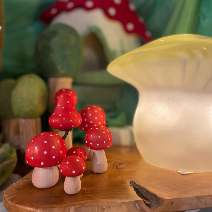 Sale Papoose Wooden Mushrooms, Red