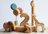 Wooden Balloon Ornament, Blue · view 3