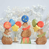 Wooden Balloon Ornament, Blue Sparkle · view 3