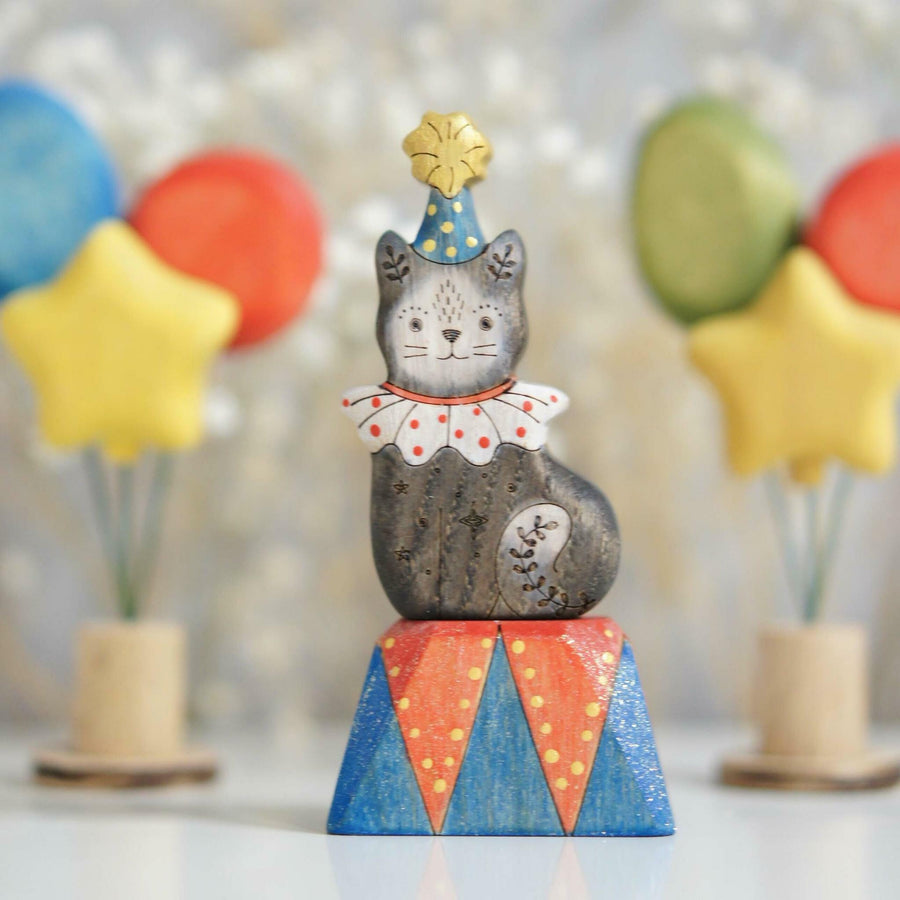 Wooden Balloon Ornament, Blue Sparkle