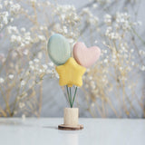 Wooden Balloon Ornament, Mint Sparkle · view 1