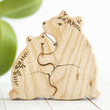 Wooden Mama and Baby Bear Puzzle · view 1