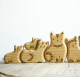 Wooden Cat Family Puzzle · view 2