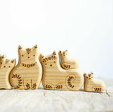 Wooden Cat Family Puzzle · view 3