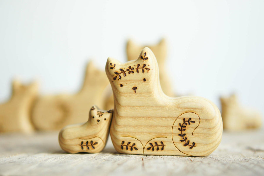 Wooden Cat Family Puzzle