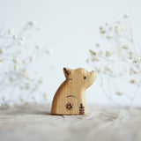 Wooden Little Pig, Sitting · view 1