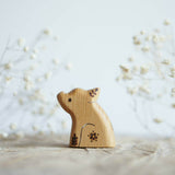 Wooden Little Pig, Sitting · view 2