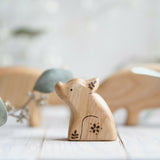 Wooden Little Pig, Sitting · view 5