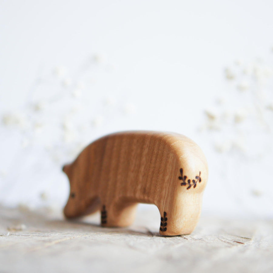 Wooden Pig, Looking Down