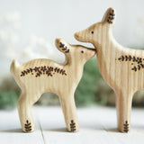 Wooden Fawn Toy, a hand-carved wooden toy by Tiny Fox Hole. · view 2