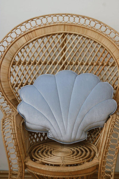 Velvet “Blue Pearl” Shell Pillow