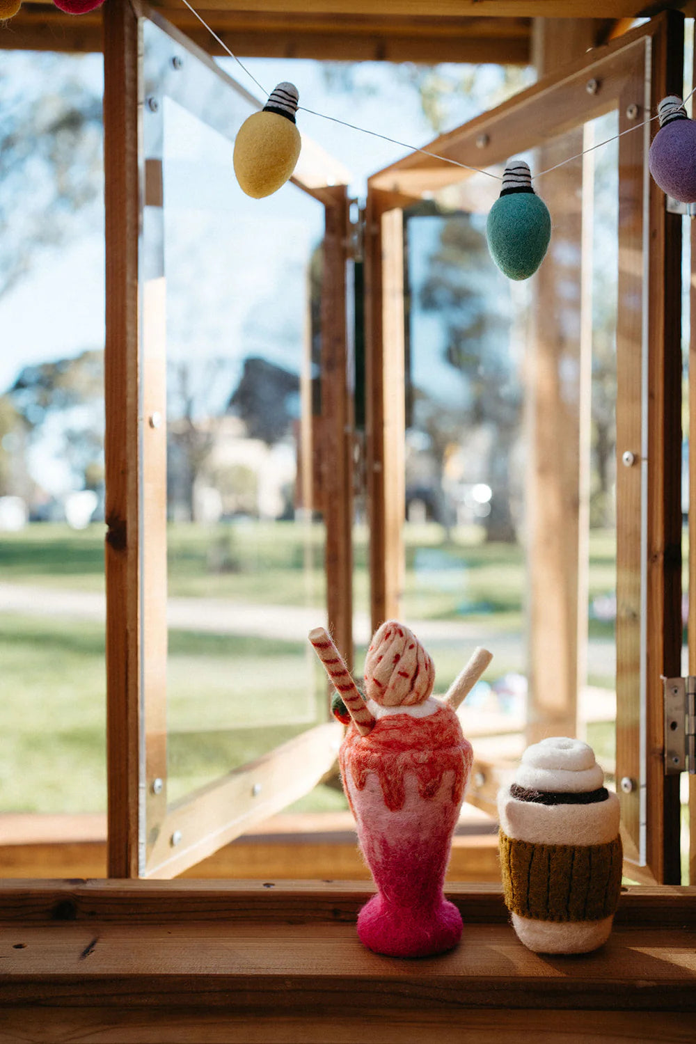 Felt Festive Festoon Fairy Light Bulbs Garland