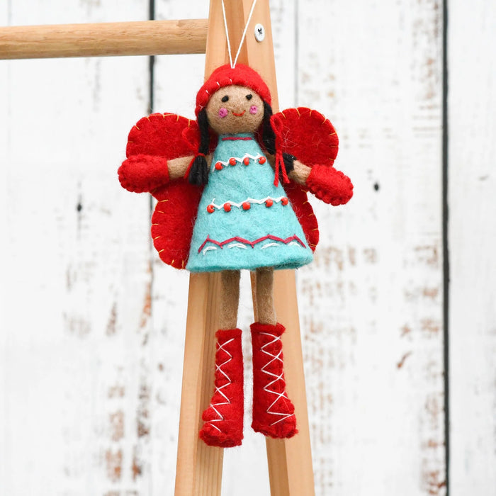 Felt Greetings Fairy, Blue Dress