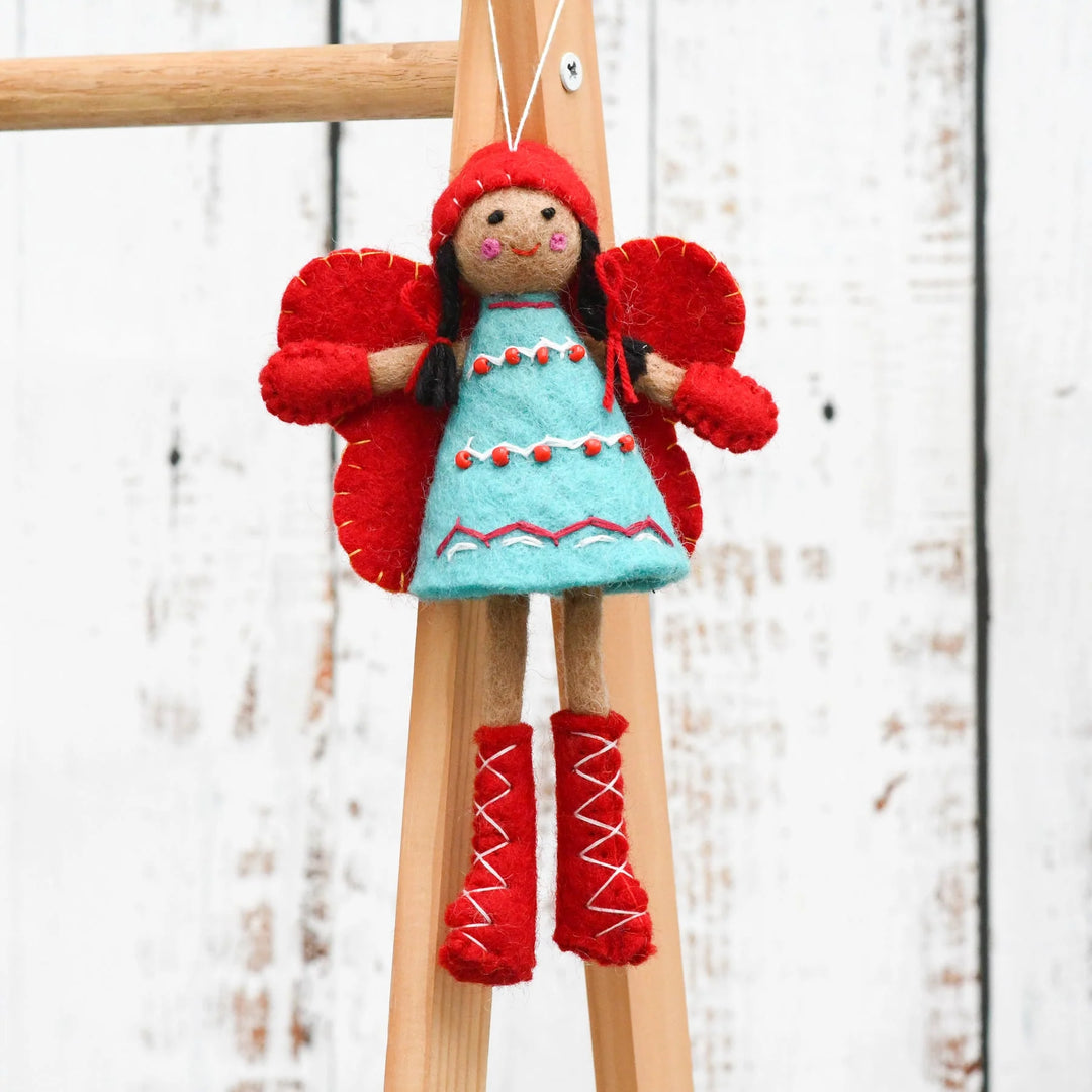 Felt Greetings Fairy, Blue Dress